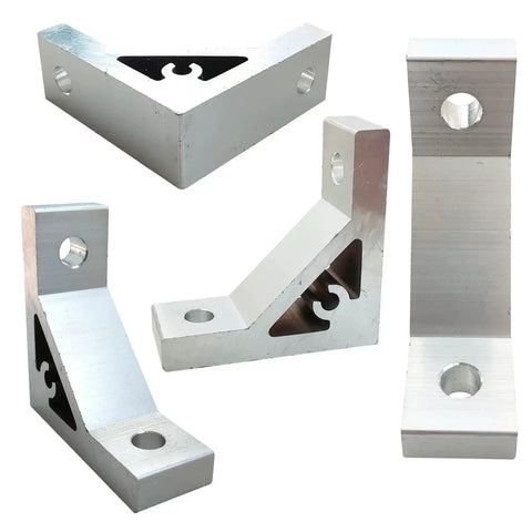 Heavy Duty 10 Series L Bracket Connector Kit For 1010 Aluminum Extrusion, featuring 10 corner brackets for 1 inch square profile.