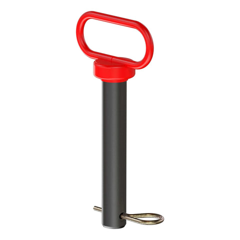 1-Inch By 5-1/2-Inch Clevis Pin Hitch With Rubber-Coated Handle And Clip, Heavy-Duty Solid Steel Tow Pin For Lawn Tractors, UTVs, ATVs