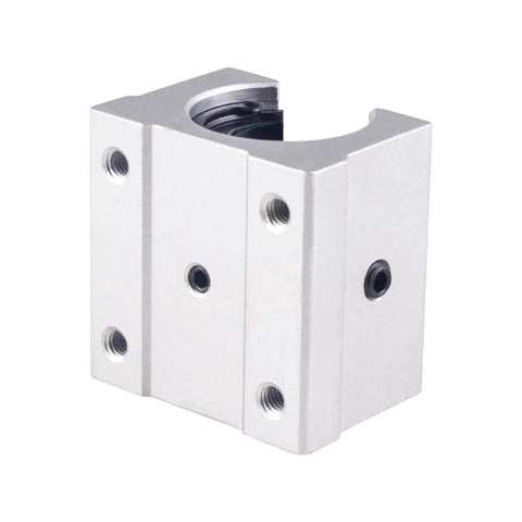 Side view of a Four SBR12UU Linear Ball Bearing Slide Block For SBR12 Rails 12mm Aluminum Heavy Duty Industrial CNC Guide Part