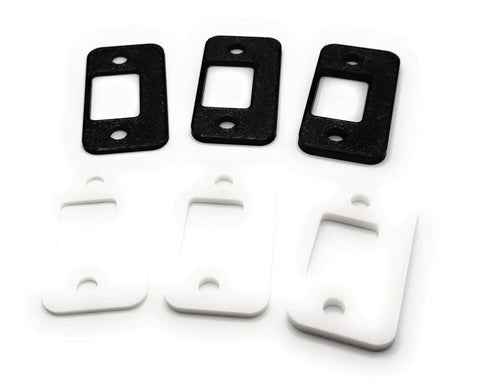 Door Strike Shim Set Of 3 For Door Latch Plate Alignment Interior And Exterior 2mm 3mm 4mm Spacers Black Standard Strike