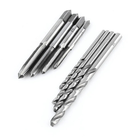 Tap Wrench And Drill Bit Set 9 Piece T Shaped Kit With 4 Taps And 4 Drill Bits Imperial Tools Threading Kit For Metalworking