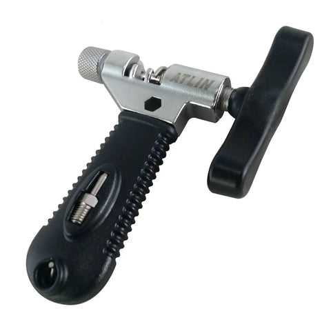 Pro Level Bike Chain Breaker Tool For 7 8 9 10 Speed And Single Speed Chains With Built In Hook For Holding The Chain During Maintenance And Quick Pin Installation Durable Aluminum Body Great For Home Workshops And On The Go From ATLIN