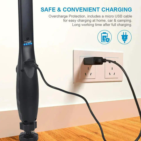 Bright 800 Lumen LED Work Light With Magnetic Base Rechargeable 3300mAh Battery USB charging in wall outlet