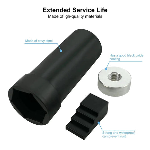 Qnbes mainshaft sprocket wrench kit: black handle, silver lock nut, black locking block set of 3 pieces