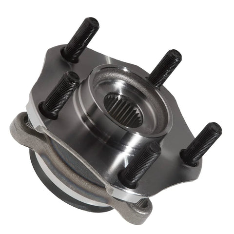 Front view of front wheel hub bearing assembly for 2015-2018 Chevy City Express and Nissan Leaf NV200 Sentra with 5 lug pattern.