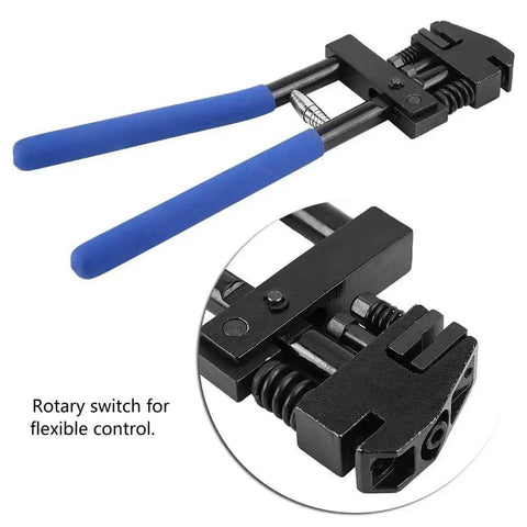 5mm Hole Punch Setter Joggler Tool with blue handles, chrome vanadium steel, rotary control highlighted, for sheet metal and panels