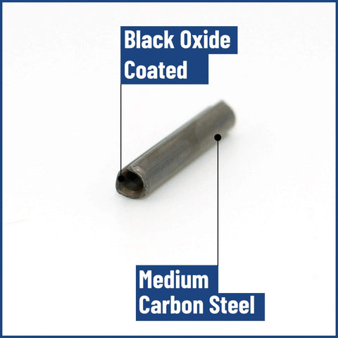 One Eighth Inch By Three Quarters Inch Roll Pin Spring Pin Made From Medium Carbon Steel With Black Oxide Finish Industrial Grade Hardware Pin Pack Of 100