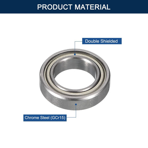 HiPicco R1038ZZ deep groove ball bearing, chrome steel GCr15, double shielded