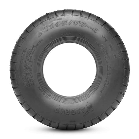 Go Kart Street Tires 145/70-6 Tubeless 4 Ply For Mini Bikes And ATVs, Off Road All Terrain Set Of 2, full front view