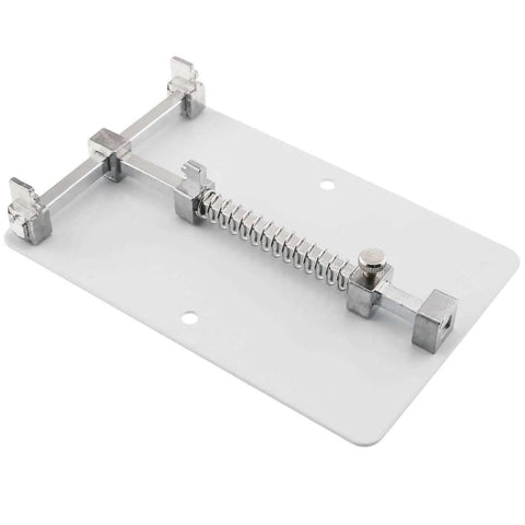 Heavy Duty Pro Grade PCB Mainboard Holder Clamp 12x8cm Steel Adjustable Fixture for IC Grooves and Soldering Repair Board