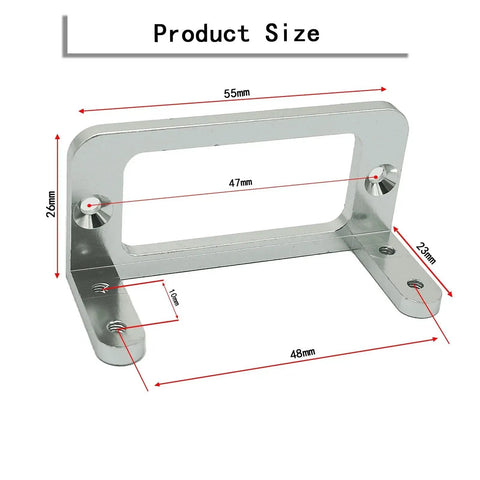 Aluminum RC servo mount bracket, 2-set with M3 screws and nuts, silver finish for Tamiya Bruiser 4WD RC cars