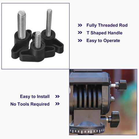 2 Pack M6 X 20mm Thumb Screws T Shape Knobs In 304 Stainless Steel installed on machinery