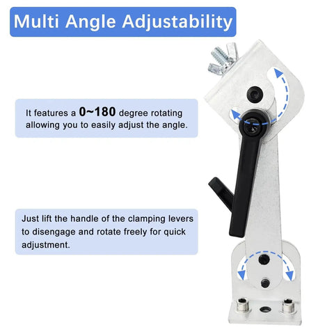 Beefy Heavy Duty Bracket Column Stand Kit for Reciprocating Linear Actuator angle adjustability demonstration.