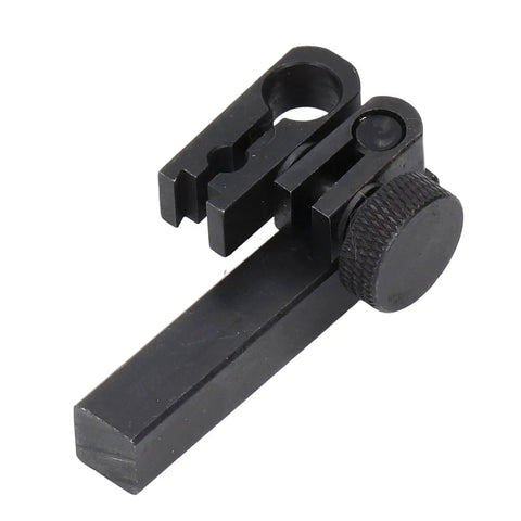 OPPWONG dial indicator holder clamp, aluminium alloy adaptor, front view, black
