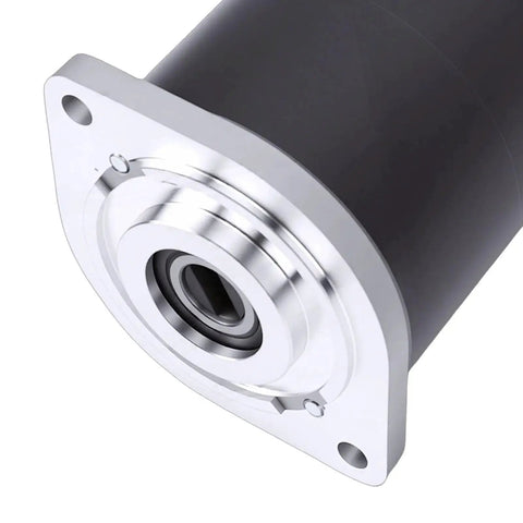 Close-up of RV Leveling System Hydraulic Pump Motor OE Spec Replacement 414850 286722 showing metal flange and mounting holes