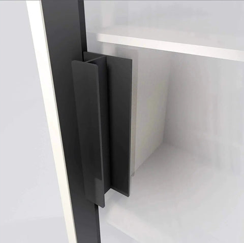Self Adhesive Edge Finger Pull Door Handle 2 Pack Peel And Stick No Drill Installation on glass cabinet door