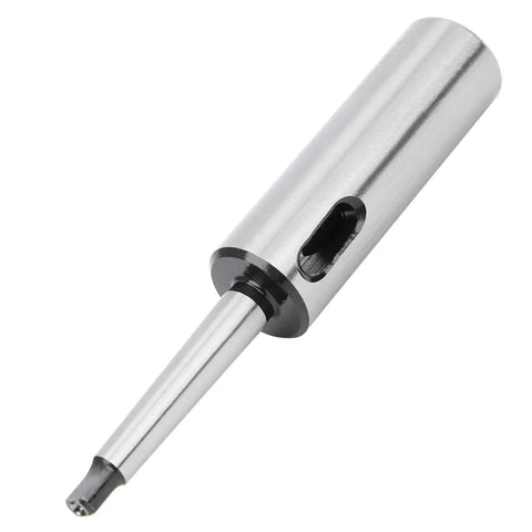 Silver taper drill sleeve adapter with side slot and slim shank
