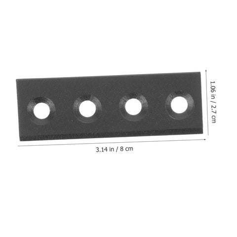 Black Sliding Barn Door Track Connector Kit sturdy metal hardware with angled track connector plate for exterior barn doors.