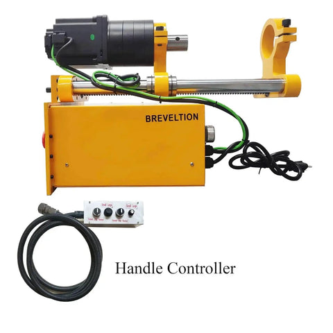 Portable Hole Drilling Machine For Excavators And Heavy Machinery By Breveltion with control box and cables, side view