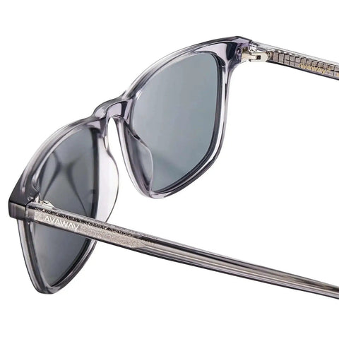 Side view of Polarized Acetate Sunglasses For Men With UV400 Protection, Fashion Retro Square Frame, Dope Driving And Outdoor Glasses, Gray Frame.