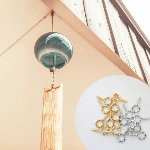 Must Have Gold And Silver Screw Eye Pins Set For DIY Jewelry Making And Craft Projects, 400 Small Eyelet Pins in use with wind chime
