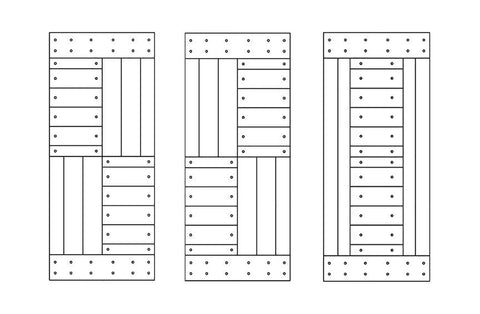 Diagram of Solid Wood Interior Sliding Barn Door Slab 30 Inch by 84 Inch, Carbon Gray, S Series, Dope Space Saving Door for Pantry Laundry.