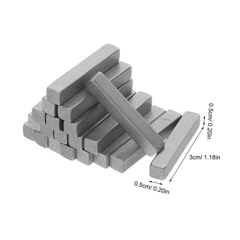 20 Pieces Parallel Drive Shaft Keys Set, Pro Grade Stainless Steel Keyways For Secure Fastening, Square Drive Keys, 3 X 0.5 Cm