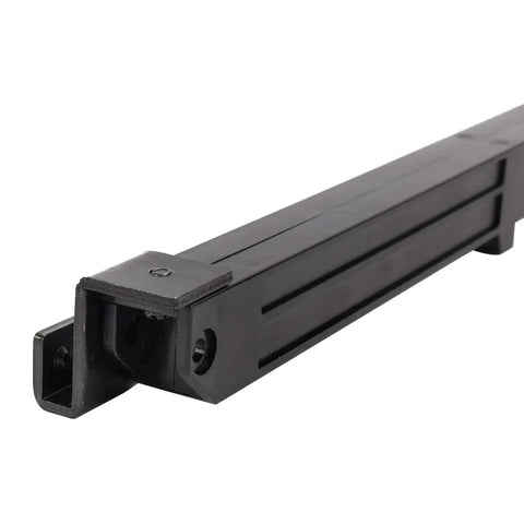 Side view of 4 Pack Barn Door Soft Close Mechanisms With Spring Buffer Dampers For Sliding Barn Door Hardware Supports Door Weights 70 To 160 Pounds Adjustable Actuators One Way Operation Durable Door Stopper System