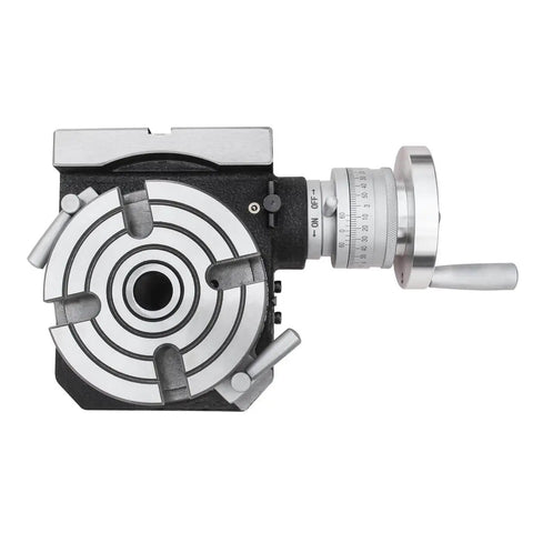 4 Inch Rotary Milling Table With Dividing Plates For Precision Indexing And Milling, Horizontal And Vertical Setup, MT2 Bore