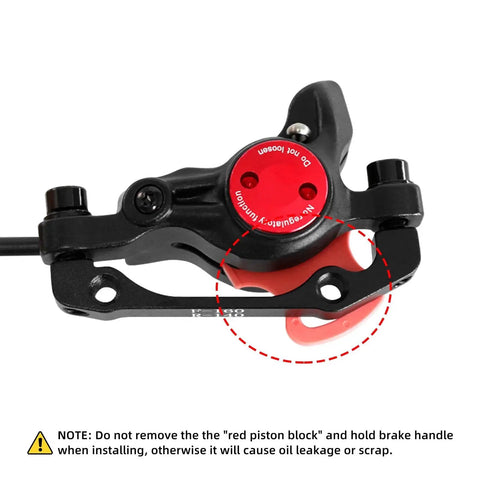 Z00M HB875 MTB hydraulic disc brake caliper, black aluminum alloy body with red adjustment cap