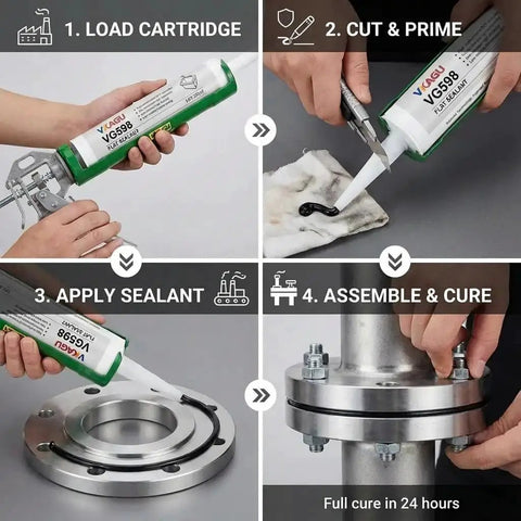 Black RTV Silicone Gasket Maker High Temp Oil Resistant Heavy-Duty Sealant for Auto Engines demonstration process