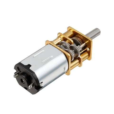 Ultra Tiny DC Gear Motor 6V 10RPM Micro Speed Reducer Gearbox for RC Robots and DIY Projects with D Shape Shaft and Metal Box