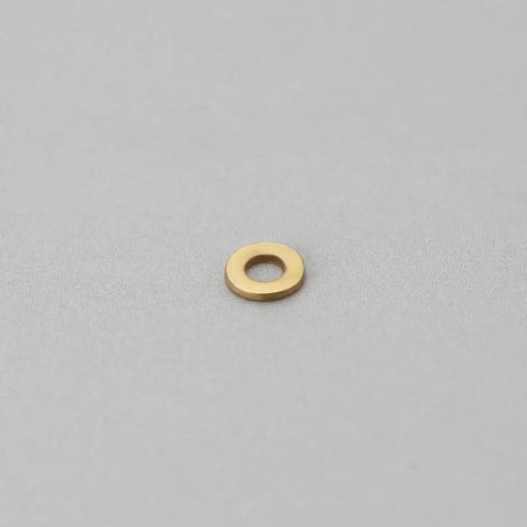 Single M1.0 brass washer from 50 Pcs M1.0 Brass Washers Flat Copper Sealing Washers Gaskets For Electronics Hardware Lighting Furniture And More Great For DIY Projects Reduces Friction Prevents Loosening Distributes Pressure