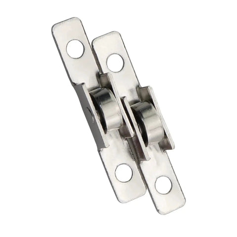 12 Pack Sliding Door Window Pulley Wheel 43x7mm Silver Universal Metal Roller For Cabinets Drawers Wear Resistant Cold Rolled Steel Nickel Plated Durable Smooth Operation Ideal Replacement
