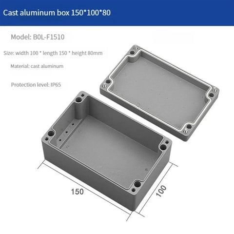 IP66 Waterproof Cast Aluminum Junction Box For Outdoor Electronic Projects, Explosion Proof Electrical Enclosure Case, 150x100x80mm
