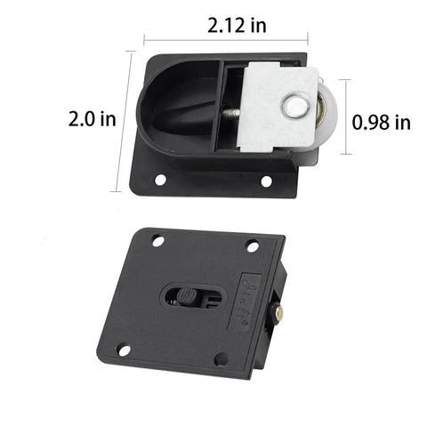 Plastic Sliding Door Roller With Bearing, Weighted Wardrobe And Cabinet Lifting Wheel, 2 Sets With Screws, 2x2 inch close-up