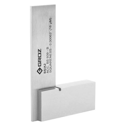 2 Inch Precision Steel Square For Accurate Right Angles In Woodworking And Machining With 16 Micron Squareness And Finely Ground Edges
