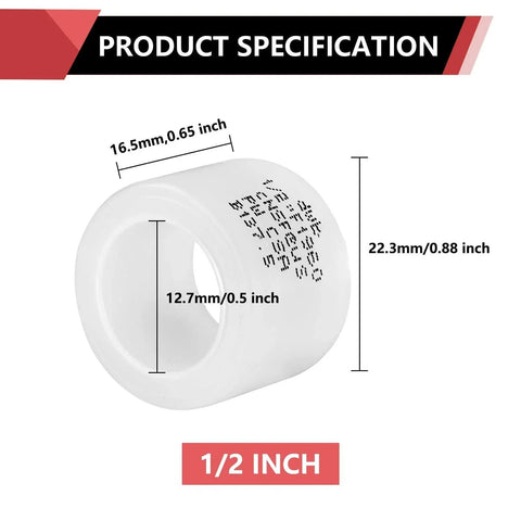 One Half Inch F1960 Expansion Rings Sleeves For Pex A Piping System Pack Of 100 EXP RING005 End Stop Certified ANSI NSF 61 ASSE 1061