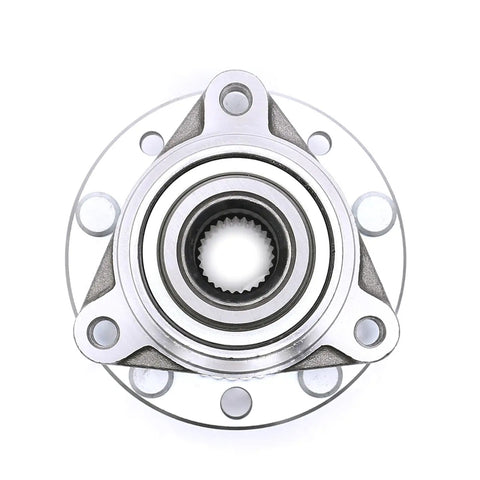 Front Wheel Bearing Hub Assembly Set For 4X4 GM Trucks And SUVs Fits 1990-1996 Chevy S10 with tone ring, top view.