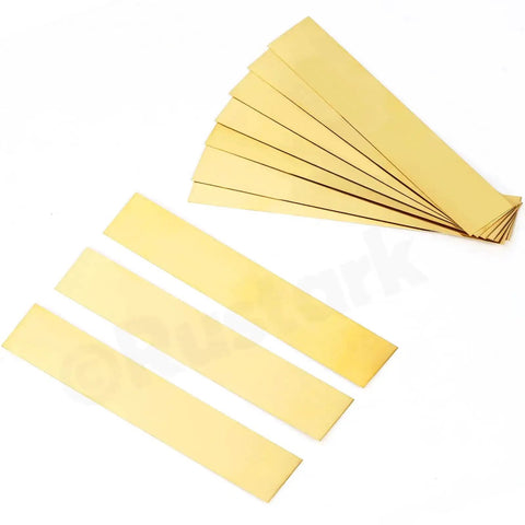 10 Piece Brass Strip Assortment Kit With Handy Brass Shim Sheets For Metalworking And DIY Projects, 1 Inch Wide By 5.9 Inch Long, 0.004 Inch Thick, Durable And Reliable Shims.