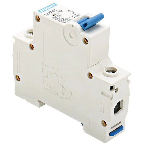 DZ47-63 C40 40 Amp 1 Pole DIN Rail Mount Miniature Circuit Breaker 230V AC C Type Trip 4000A Breaking Capacity DIY Friendly