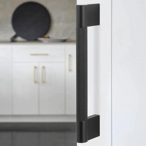 10 Pack 5 Inch Matte Black Cabinet Handles For Cabinets And Drawers Durable Metal Pulls Installed on Kitchen Furniture