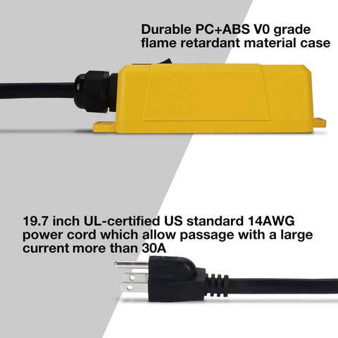Side view of Automatic Vacuum Switch For Power Tools And Table Saws From SENCTRL Auto On Auto Off With Manual Mode Load Sensing