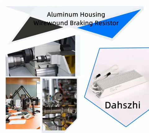 Dahszhi aluminum housing wirewound braking resistor with solder lug terminals, 300W 70Ω.