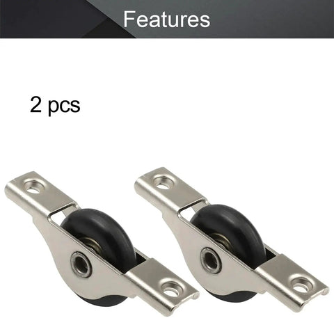 Two Pack 29 Mm Screen Door Rollers With Nylon Wheels Stainless Steel Shell And Electroplating Finish Durable Garage Sliding Screen Door Hardware Replacement Rolling Wheels For Garage Use