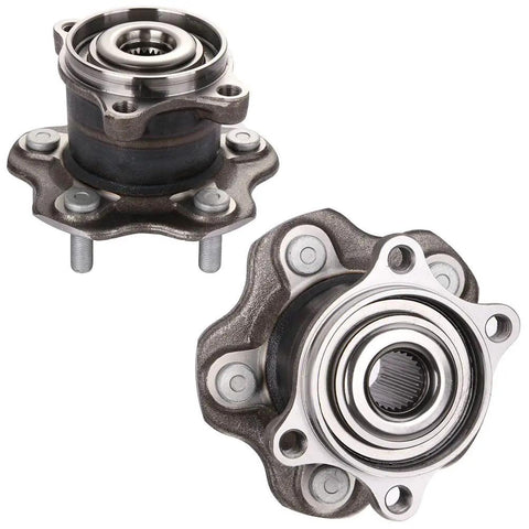 Pre Greased AWD Rear Wheel Bearing And Hub Assembly For 2008 2013 Nissan Rogue 5 Lug Non ABS 2 Pack with multi-lip seals