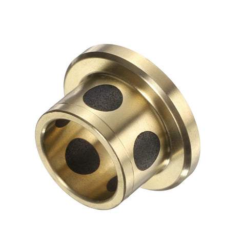 Flange Sleeve Bearings 12Mm Bore 15Mm OD 12Mm Height 4 Pack Self Lubricating Oilless Brass Graphite Bushings for machinery