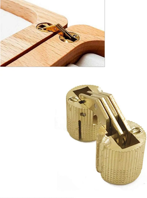 Hidden Brass Barrel Cabinet Hinges Set For Cabinets And Furniture Concealed 180 Degree Opening 6 Pack 10mm Barrels Rust Resistant Durable Hardware For Jewelry Boxes And Wine Boxes Easy Install Miao Jin