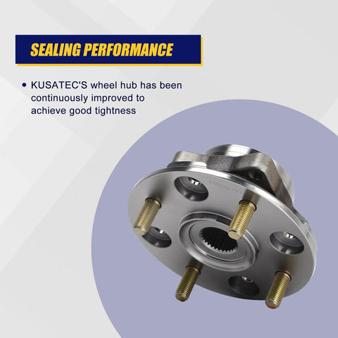 Front Wheel Bearing And Hub Assembly For 1997 Acura CL And 1990 To 1997 Honda Accord 4 Lug Bolts Without ABS Beefy Drop In Replacement
