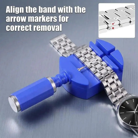 All In One Pro Grade Watch Repair Kit With Link Removal And Pin Removal Tools, Spring Bar Tool, bracelet sizing with adjuster tool